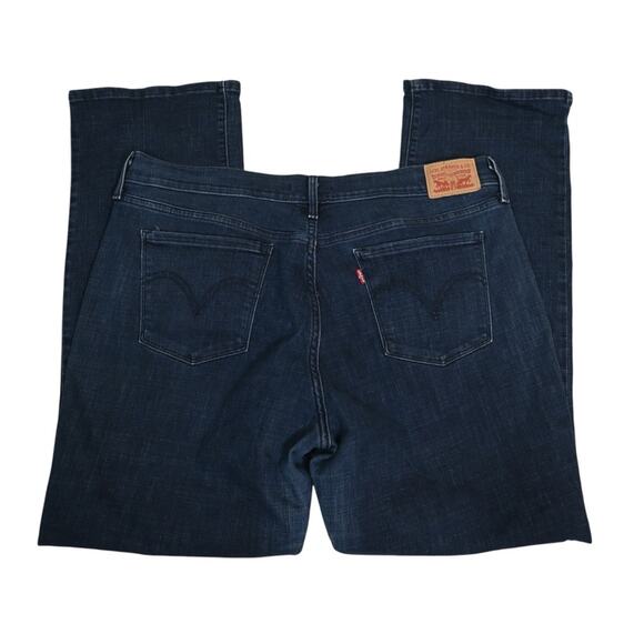 Levi's 505 Straight Dark Wash Jeans Womens 33 - Picture 5 of 11